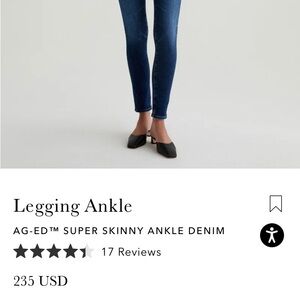 Brand new, tags on, AG Denim Jeans. Bought at $245.  Great deal!